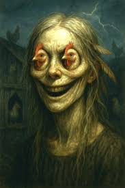 A Woman with Chickens in Her Eyesockets and a Ghost Grin” #ChatGTP