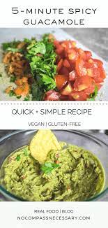 5 Minute Spicy Guacamole Recipe Guacamole Recipe Guacamole Recipe Healthy Best Guacamole Recipe
