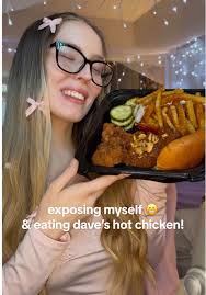 fully exposing myself 😭😅 while eating @Dave’s Hot Chicken 🤍 #asmr  #asmrmukbang