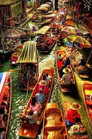 Thailand Gridlock By Andy Bracey Via Flickr Thailand Floating Market Places To Travel Places Around The World
