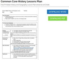 History Lesson Plan History Lesson Plans Lesson Plan Template Free Lesson Plan Templates