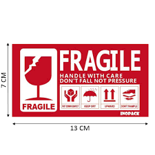 Handle with care mail & shipping stickers. Fragile Sticker 7cm X 13cm Kuala Lumpur Malaysia Innovative Packaging Solutions Bubble Wraps And Pe Foam In Malaysia