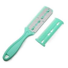 Bangmeng hair cutter comb,shaper hair razor with comb,split ends hair trimmer styler,double edge razor blades for thin & thick hair cutting and styling, extra 5 blades included. Buy Hair Razor Comb Handle Hair Razor Cutting Thinning Comb Home Trimmer Inside With Blades Hair Brush At Affordable Prices Free Shipping Real Reviews With Photos Joom