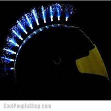 29 95 Fiber Optic Helmet Mohawk Cool People Shop The Fiber Optic Helmet Mohawk Looks Awesome At Night And Helps Other Riders To See Helmet Fiber Optic Led