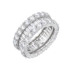 Round X Baguette Eternity Band