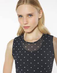 POLKA DOT FOX MESH TANK TOP