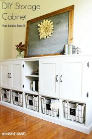 Diy Storage Console With Cabinets Shelves And Cubbies Living Room Storage Cabinet Diy Storage Cabinets Living Room Toy Storage