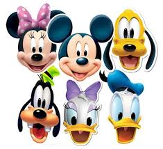Mickey Mouse And Friends 2d Card Face Masks Set Of 6 Mickey Minnie Donald Goofy Pluto And Daisy Mickey And Friends Mickey Mouse Mickey