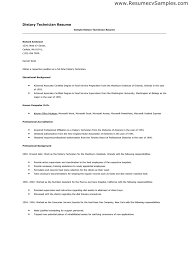 Dietary Aide Resume Samples Resume Format