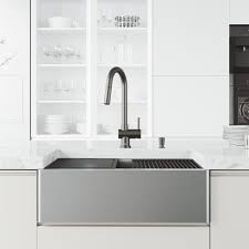 Select from a wide variety of 30 in apron sinks online. Vigo Oxford 30 Stainless Steel Kitchen Sink With Faucet In Graphite Black Overstock 30893884