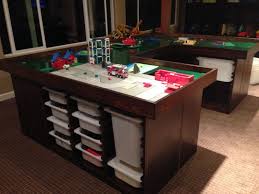 Large Lego Table With Easy Clean Up Bins Ikea Hackers Lego Table With Storage Lego Table Lego Table Ikea