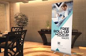 Download Free Roll Up Banner Mockup Zippypixels