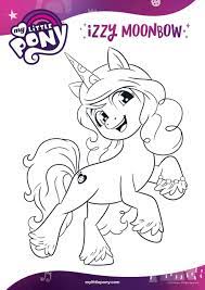 Your kids will increase their vocabulary by learning about different anima. My Little Pony A New Generation Izzy Moonbow Coloring Pages Cartoon Images