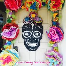 Dia De Los Muertos Crafty Blog Hop Dia De Los Muertos Crafty Halloween Door Decorations