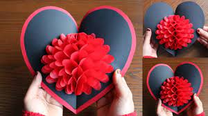 For one, cut strips of construction paper three inches long and the width of your flowers. Diy Flower Pop Up Card Paper Crafts Diy Pop Up Card Youtube