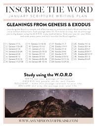 Inscribe The Word January Scripture Writing Plan Symphony Of Praise Scripture Writing Plans January Scripture Writing Writing Plan