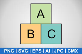 Download Vector Abc Cubes Icon Graphic By Iyikon Creative Fabrica PSD Mockup Templates