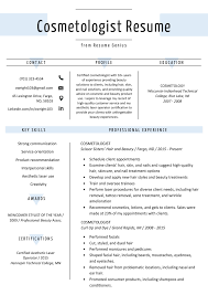 cosmetologist resume sample & writing