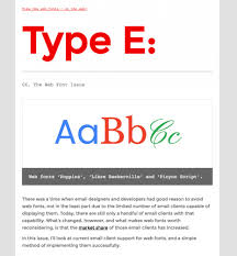 Custom fonts aren't supported in most popular email clients. The Ultimate Guide To Web Fonts Litmus