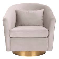 Naturally, the tub chairs are manufactured using only high quality materials, with the finished chairs boasting strong wooden frames covered in a hardwearing fabric. Clara Quilted Swivel Tub Chair Pale Taupe Safavieh Target