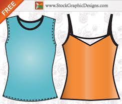 Apparel Ladies Sleeveless Shirt Template Free Vector Shirt Template Apparel Vector Free