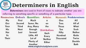Https Englishstudyhere Com Determiners Determiners In English English Study Determiners Good Vocabulary Words