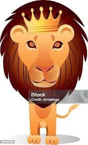 Cartoon Lion King Stock Illustration