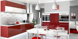 Cuisine Moderne Blanc Et Rouge Cuisines You Mod Le Decoration Cuisine Decoration Room Room Decor Ideas Pat In 2020 Sleek Kitchen Popular Decor Kitchen Tech
