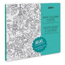 Omy Atlas Giant Coloring Poster Blick Art Materials Poster Colour Poster Graphic Artist