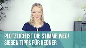 Plotzlich Ist Die Stimme Weg Sieben Tipps Fur Redner Youtube