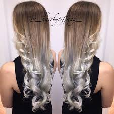 The cut is the first thing that you need to do before dyeing your. Brown Hair With Silver Ombre Novocom Top