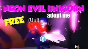 How to get a free evil unicorn & bat dragon in adopt me! How To Get A Free Neon Evil Unicorn Adopt Me Halloween Pets Youtube