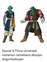 Universe 6 is linked with universe 7, creating a twin universe. Saonel Pirina Universe6 Namekian Namekians Dbsuper Dragonballsuper Meme On Me Me