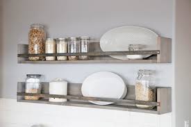 Organize your spice bottles extra storage space and beautify your kitchen! Rustic Shelves Ana White
