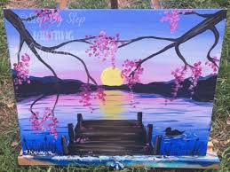 Acrylic painting is a fun and easy way to introduce yourself to art without investing too much time or money. How To Paint A Sunset Lake Pier Step By Step Painting With Tracie Kiernan