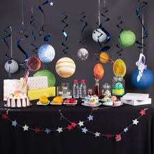 Most kids aspire to become astronauts and conquer new planets. Pack Of 10pc Space Theme Birthday Decorations Hanging Swirls Rocket Planet Astronaut For Happy Birthday Supplies Kid Home Decor Party Diy Decorations Aliexpress