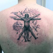 The art of making tattoos is tattooing. 50 Vitruvian Man Tattoo Designs For Men Da Vinci Ink Ideas