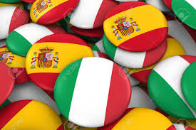 In italië zijn de afgelopen 24 uur 260 mensen overleden aan het coronavirus. Italie En Spanje Badges Achtergrond Stapel Van Italiaanse En Spaanse Vlag 3d Illustratie Royalty Vrije Foto Plaatjes Beelden En Stock Fotografie Image 60584273