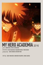My Hero Academia Minimalist Anime Series Poster Anime Cover Photo Anime Films Aesthetic Anime