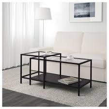 Vittsjo Black Brown Glass Nest Of Tables Set Of 2 90x50 Cm Ikea Nesting Tables Ikea Side Table Coffee Table