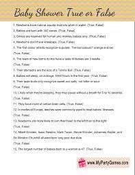 Take this short quiz and find out! Free Printable Baby Shower True Or False Game