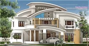 Modern luxury home design with stucco and stone accents. Square Feet Luxury Villa Exterior Kerala Home Design Floor Plans House Plans 73724