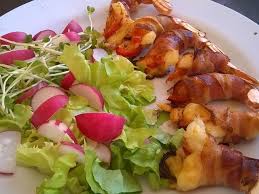 Drain the bacon and pat grease out with a paper towel. Abuelo Mexican Restaurant S Bacon Wrapped Stuffed Shrimp For Appetizer Main Course Or Fajitas Recipe Recipezazz Com