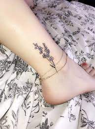 Delphinium Ankle Tattoo Cute Ankle Tattoos Larkspur Tattoo Ankle Tattoo Small