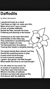 Take The Time To Learn To Appreciate The Beauty Of Our Environment Romantic Poems Poems By Famous Poets Daffodils Poem