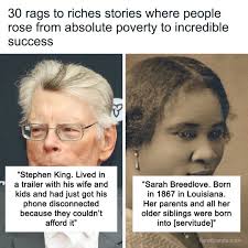 30 rags to riches stories where people rose from absolute poverty to  incredible success (link in the comments)