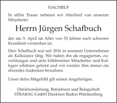 Umfasst 9 von 10 trauerfällen in der region und bietet viele neue funktionen. Traueranzeige Jurgen Schafbuch Sudkurier Trauerportal