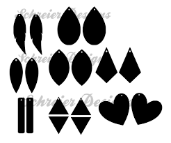 Earring Design Card Svg Png Faux Leather Earring Design Etsy Silhouette Earring Earring Cards Diy Leather Earrings