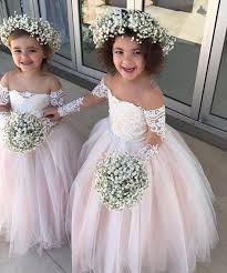 Cute White Pink New Flower Girl Dresses 2018 Blush Flower Girl Dresses Flower Girl Dresses Tulle Pink Flower Girl Dresses
