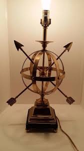 Brass Authentic Frederick Cooper Lamp reminiscent of armillary sphere with  shade